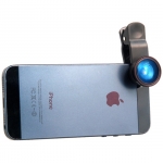 Комплект лещи Fish Eye, Wide Angle и Macro за iPhone, смартфони и таблети (черен) 2
