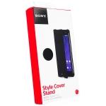 Sony Style Cover SCR15 - кожен кейс и поставка за Xperia C3 (черен) 1