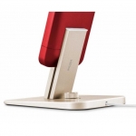 TwelveSouth HiRise Deluxe - алуминиева повдигаща поставка с Lightning и microUSB кабели за iPhone, iPad и устройства с microUSB (златист) 1