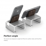 Elago M3 Stand - поставка от алуминий и дърво за iPhone и iPad mini (сребриста) 2