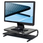 Allsop Metal Art Junior Monitor Stand Large - алуминиева поставка за MacBook, преносими компютри и монитори (черна) 2