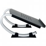 Allsop Redmond Adjustable Curve Stand - алуминиева поставка за MacBook, преносими компютри и монитори (черна) 3