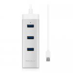 Macally USB 3.0 HUB Gigabit Ethernet - 3 портов USB хъб с Gigabit Ethernet адаптер за MacBook и преносими компютри 1