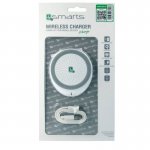 4smarts Inductive Wireless Charging Pad Qi 2 - поставка (пад) за безжично захранване за QI съвместими устройства (сив-бял) 1