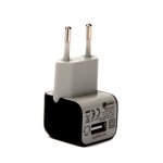 Griffin PowerBlock Universal Micro EU Charger 1A - универсално USB захранване за ел. мрежа за смартфони (черен) 1