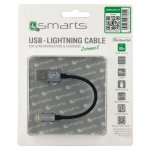 4smarts MFI RapidCord FlipPlug Lightning Data Cable 15cm - сертифициран lightning кабел (15 см.) за iPhone, iPad и iPod с Lightning вход (сив) 1