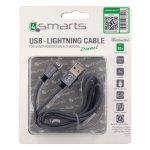 4smarts MFI RapidCord FlipPlug Lightning Data Cable 1m. - сертифициран lightning кабел (100 см.) за iPhone, iPad и iPod с Lightning вход (сив) 1