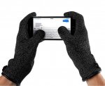 Mujjo Double Layered Touchscreen Gloves Size S - двуслойни качествени зимни ръкавици за тъч екрани (черен) 2