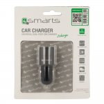 4smarts Hybrid 2.0 In-Car Metal Charger 3.1A - зарядно за кола (3.1 Ампера) с 2 USB изхода за мобилни устройства (черен-сив) 1