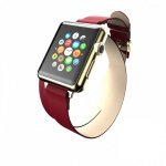 Incipio Reese Double Wrap Watch Band - класическа кожена каишка за Apple Watch 42мм, 44мм (червен) 2