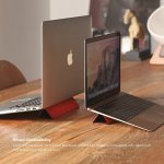 Elago Flip Stand - микрофибърна подложка и поставка за MacBook (черен-червен) 5