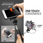 Spigen Ultra Compact Foldable Selfiestick S520W - разтегателен селфи стик за мобилни телефони (черен) 2