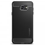 Spigen Rugged Armor Case - термополиуретанов кейс с най-висока степен на защита за Samsung Galaxy A7 (2016) (черен) 1