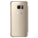 Samsung Clear View Cover EF-ZG930CFEGWW - оригинален кейс през който виждате информация от дисплея за Samsung Galaxy S7 (златист) 2