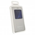 Samsung S-View Cover EF-CG930PSEGWW - оригинален кожен калъф за Samsung Galaxy S7 (сребрист) 4