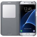 Samsung S-View Cover EF-CG930PSEGWW - оригинален кожен калъф за Samsung Galaxy S7 (сребрист) 2