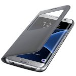 Samsung S-View Cover EF-CG930PSEGWW - оригинален кожен калъф за Samsung Galaxy S7 (сребрист) 1