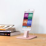 TwelveSouth HiRise Deluxe - алуминиева повдигаща поставка с Lightning и microUSB кабели за iPhone, iPad и устройства с microUSB (розово злато) 3