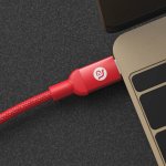 Adam Elements CaSa B200 USB-C to USB-C Cable - USB кабел за MacBook и устройства с USB-C порт (200 cm) (червен) 1