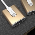 Adam Elements USB-C to VGA Adapter - адаптер за свързване от USB-C към VGA (златист) 1