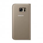 Samsung Flip Cover EF-WG930PFEGWW - оригинален кожен кейс за Samsung Galaxy S7 (златист) 2