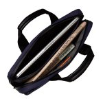 Knomo Turin 14 Slim Briefcase - унисекс чанта за преносими компютри до 14 инча (синя) 4