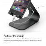 Elago M2 Stand - алуминиева поставка за iPhone 6/6S, 6 Plus/6S Plus, iPhone SE/5/5S/5C и мобилни телефони (черна) 4