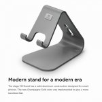 Elago M2 Stand - алуминиева поставка за iPhone 6/6S, 6 Plus/6S Plus, iPhone SE/5/5S/5C и мобилни телефони (тъмносива) 5