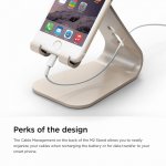 Elago M2 Stand - алуминиева поставка за iPhone 6/6S, 6 Plus/6S Plus, iPhone SE/5/5S/5C и мобилни телефони (златиста) 2