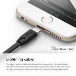 Elago Tangle-Free Lightning USB Cable - кабел за iPhone 6, iPhone 6S, iPad Air, iPad 5 (2017) и всеки Apple продукт с Lightning (черен) 2
