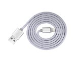 Devia Fashion MFI Lightning Data Cable 2m. - сертифициран плетен lightning кабел (200см.) за iPhone, iPad и iPod с Lightning вход (сребрист) 1