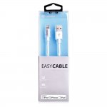 Comma Easy Cable MFI Lightning Data Cable 1m. - сертифициран плетен Lightning кабел (100 см) за iPhone, iPad и iPod с Lightning вход (розово злато) 1