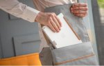 Moshi Aerio Lite Bag - стилна кожена чанта за MacBook 12 с отделение за таблети и смартфони (син) 10