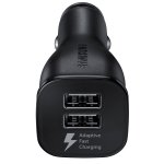 Samsung Fast Dual Car Charger EP-LN920UBEGWW 2.0A - оригинално зарядно с 2хUSB за кола с MicroUSB кабел за Samsung и мобилни телефони (черен) (retail) 1