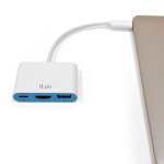 iLuv USB Type-C Digital AV Multiport Adapter - адаптер за свързване от USB-C към HDMI 4K, USB-C, USB-A 4
