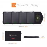 Преносим сгъваем туристически соларен/слънчев панел 5V/16W с 2 USB изхода за телефон/таблет, къмпинг, каравани, кемпер, палатки, лагеруване, преходи, риболов, бунгала, лодки и други 5