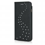 Bling My Thing Primo Milky Way Pure Brilliance - кожен калъф, тип портфейл с кристали Сваровски за iPhone 8 Plus, iPhone 7 Plus (черен) 1