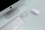 Cateck USB 3.0 Premium 4 Port Aluminum USB Hub - алуминиев 4-портов USB 3.0 хъб за MacBook и преносими компютри 2