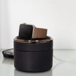 Sena Leather Travel Watch Case - кейс и поставка с възможност за зареждане за Apple Watch (черен) 1