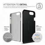 Elago S7 Slim Fit 2 Case + HD Clear Film - поликарбонатов кейс и HD покритие за iPhone 8, iPhone 7 (черен-мат) 5