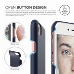 Elago S7 Slim Fit 2 Case + HD Clear Film - поликарбонатов кейс и HD покритие за iPhone 8, iPhone 7 (тъмносин) 2