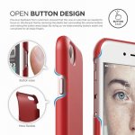 Elago S7 Slim Fit 2 Case + HD Clear Film - поликарбонатов кейс и HD покритие за iPhone 8, iPhone 7 (червен) 3