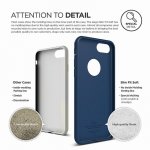 Elago S7 Slim Fit Soft Case + HD Clear Film - тънък силиконов калъф и HD покритие за iPhone 8, iPhone 7 (тъмносин-мат) 6