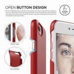 Elago S7 Slim Fit 2 Case + HD Clear Film - поликарбонатов кейс и HD покритие за iPhone 8 Plus, iPhone 7 Plus (червен) 1