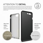 Elago Inner Core Case - тънък полипропиленов кейс (0.4 mm) и HD покритие за iPhone 8 Plus, iPhone 7 Plus (черен) 6