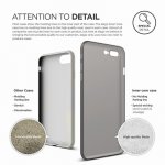 Elago Inner Core Case - тънък полипропиленов кейс (0.4 mm) и HD покритие за iPhone 8 Plus, iPhone 7 Plus (тъмносив) 6