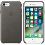 Apple iPhone Leather Case - оригинален кожен кейс (естествена кожа) за iPhone 8, iPhone 7 (сив) 2