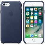 Apple iPhone Leather Case - оригинален кожен кейс (естествена кожа) за iPhone 8, iPhone 7 (тъмносин) 3