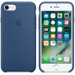 Apple Silicone Case - оригинален силиконов кейс за iPhone 8, iPhone 7 (тъмносин) 2