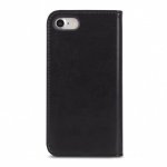 Moshi Overture Flip Wallet Case - кожен/текстилен калъф, тип портфейл и поставка за iPhone 8, iPhone 7 (черен) 1